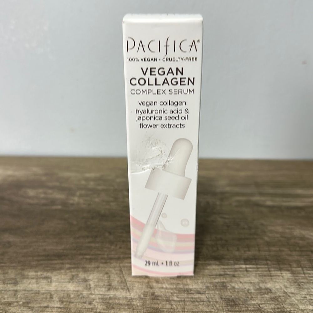 Pacifica Vegan Collagen COMPLEX SERUM 1 oz Hyaluronic Acid Japonica Seed Oil New